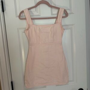 Pink Denim Mini Dress